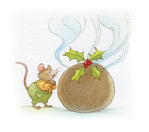 lynmouse-with-christmas-pudding